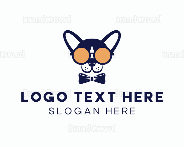 Hipster Dog Accessory Logo