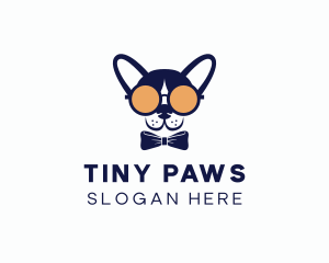 Hipster Dog Accessory logo design