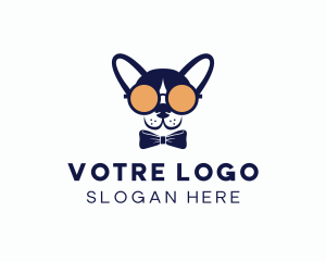 Bow Tie - Hipster Dog Accessory logo design