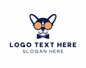 Groomer - Hipster Dog Accessory logo design