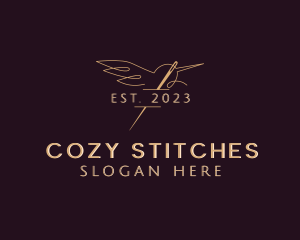 Knitting - Hummingbird Needle Knitting logo design