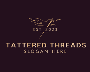 Hummingbird Needle Knitting logo design