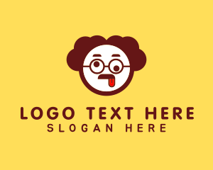 Clown - Funny Man Head logo design