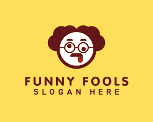 Clown - Funny Man Head logo design