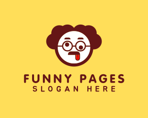 Funny Man Head logo design