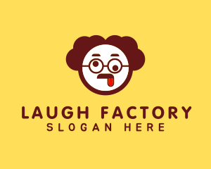 Comedian - Funny Man Head logo design