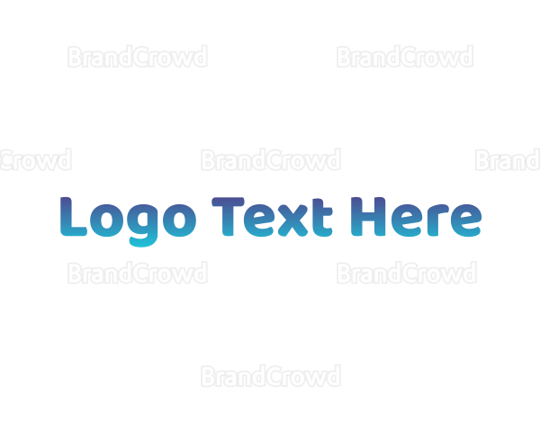 Cute Blue Gradient Logo