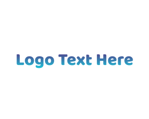 Text - Cute Blue Gradient logo design