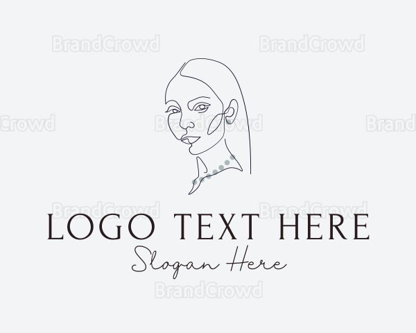 Pearl Necklace Woman Logo