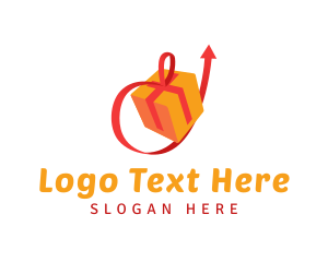 Logistic - Ribbon Present Courier logo design