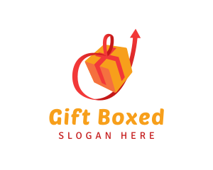 Present - Ribbon Present Courier logo design