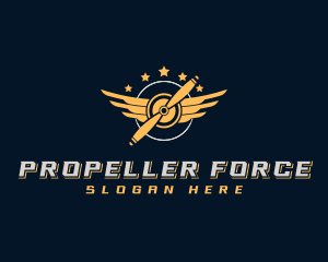 Propeller - Airplane Propeller Aviation logo design