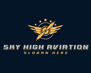 Aviation - Airplane Propeller Aviation logo design