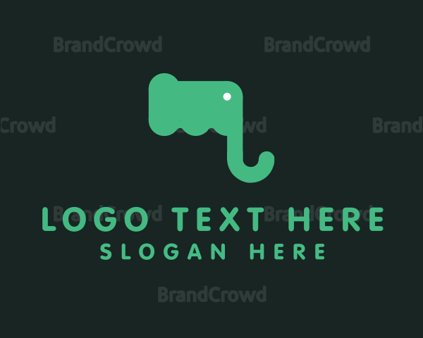 Green Elephant Letter M Logo