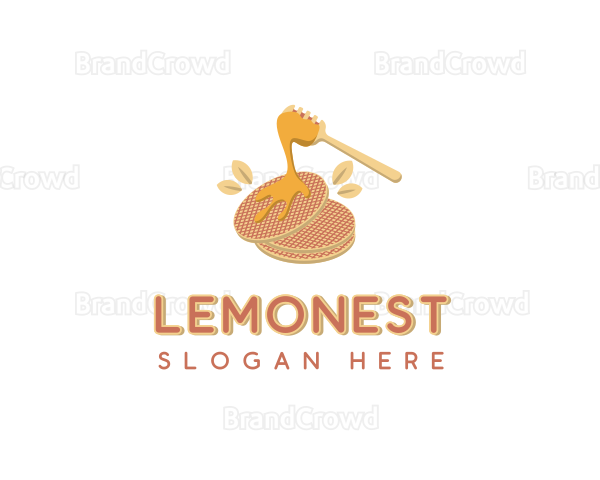 Pancake Honey Maple Syrup Logo