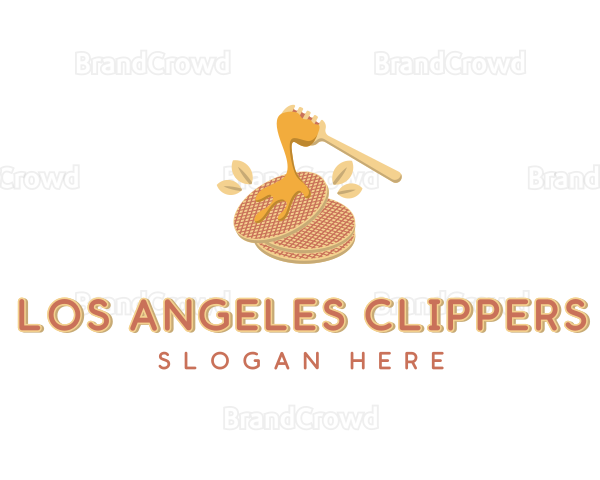 Pancake Honey Maple Syrup Logo