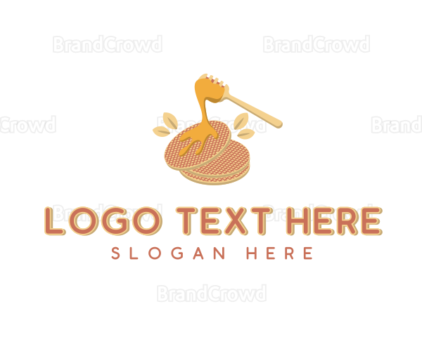 Pancake Honey Maple Syrup Logo