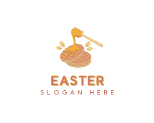 Pancake Honey Maple Syrup Logo