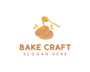 Pancake Honey Maple Syrup logo design