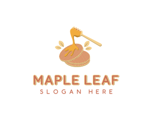 Pancake Honey Maple Syrup logo design