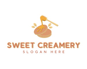 Pancake Honey Maple Syrup logo design