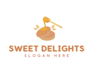 Pancake Honey Maple Syrup logo design