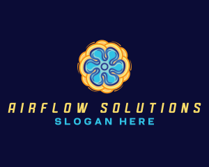 Fan Propeller HVAC logo design