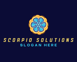 Fan Propeller HVAC logo design