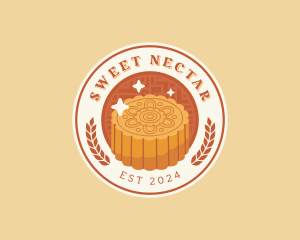 Mooncake Pudding Dessert logo design