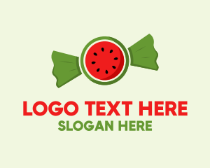 Candy - Watermelon Fruit Candy logo design