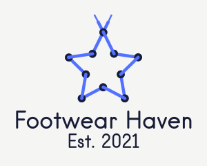 Star Shoelace Eyelets logo design