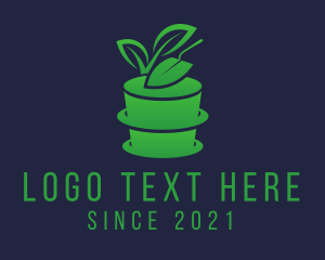 Lawn Care - Pot Plant Shovel logo design