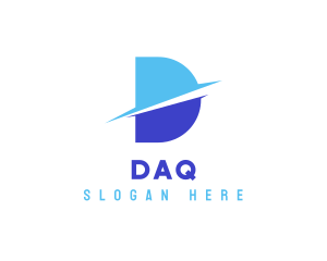 Sliced Letter D Logo