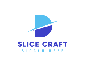 Sliced - Sliced Letter D logo design