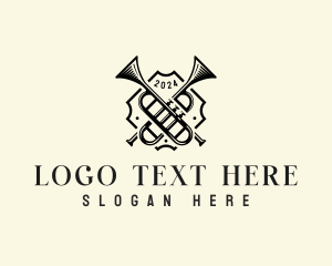 Musical Instrument - Musical Instrumental Trumper logo design