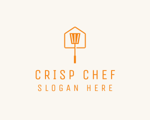 Orange Spatula House Restaurant logo design