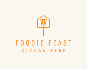 Orange Spatula House Restaurant logo design