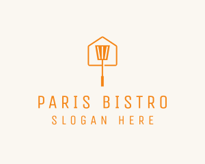 Orange Spatula House Restaurant logo design