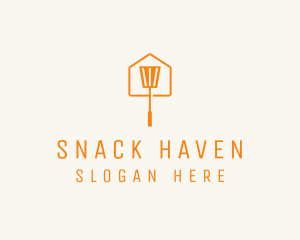 Orange Spatula House Restaurant logo design