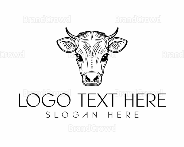 Dairy Cow Animal Logo