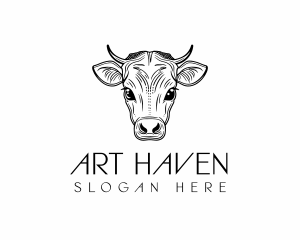 Dairy Cow Animal logo design