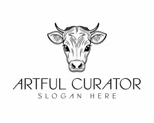 Dairy Cow Animal logo design