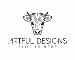 Dairy Cow Animal logo design