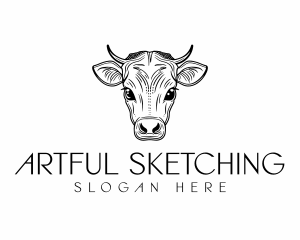 Dairy Cow Animal logo design