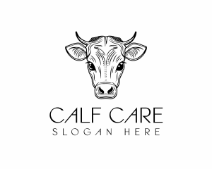 Dairy Cow Animal logo design