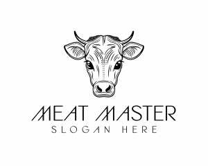 Dairy Cow Animal logo design