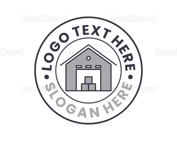 Logistics Box Warehouse Logo