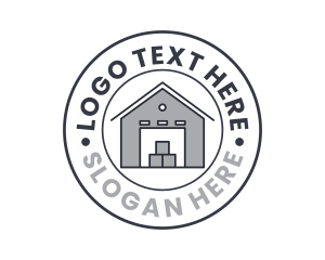 Factory - Logistics Box Warehouse logo design