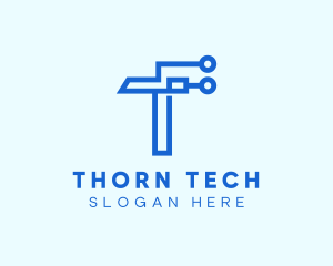 Tech Circuit Letter T logo design