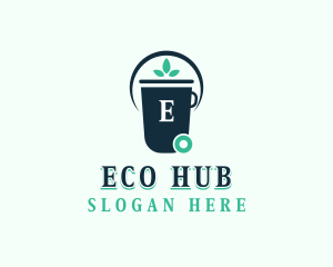 Eco Trash Bin Sanitation logo design